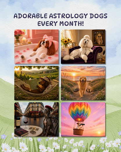 2027 Zodiac Dogs - Funny Canine Astrology Wall Calendar