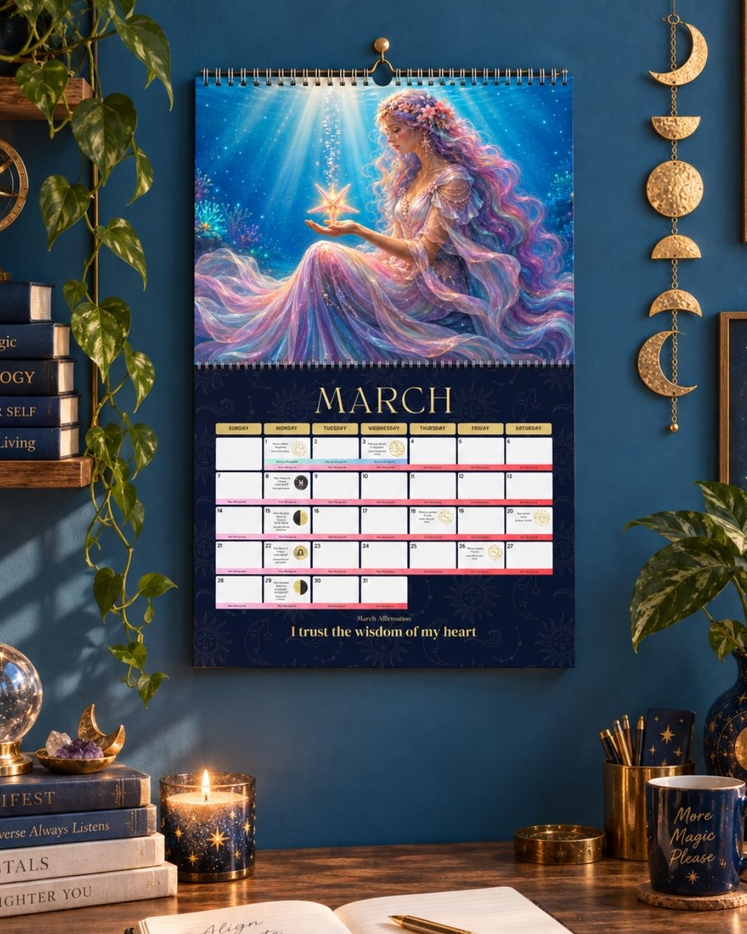 2027 Fantasy Goddess Astrology Wall Calendar