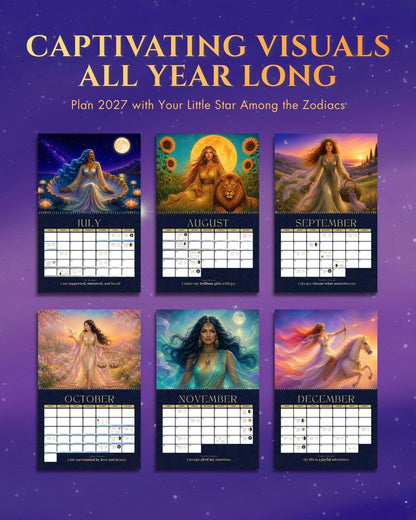 2027 Fantasy Goddess Astrology Wall Calendar