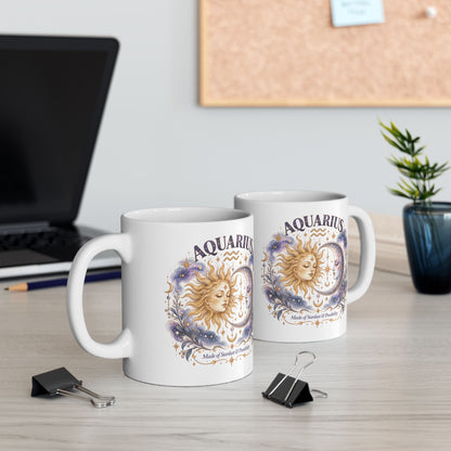 Aquarius Zodiac Mug 11oz and 15oz | Astrology Constellation Coffee Cup
