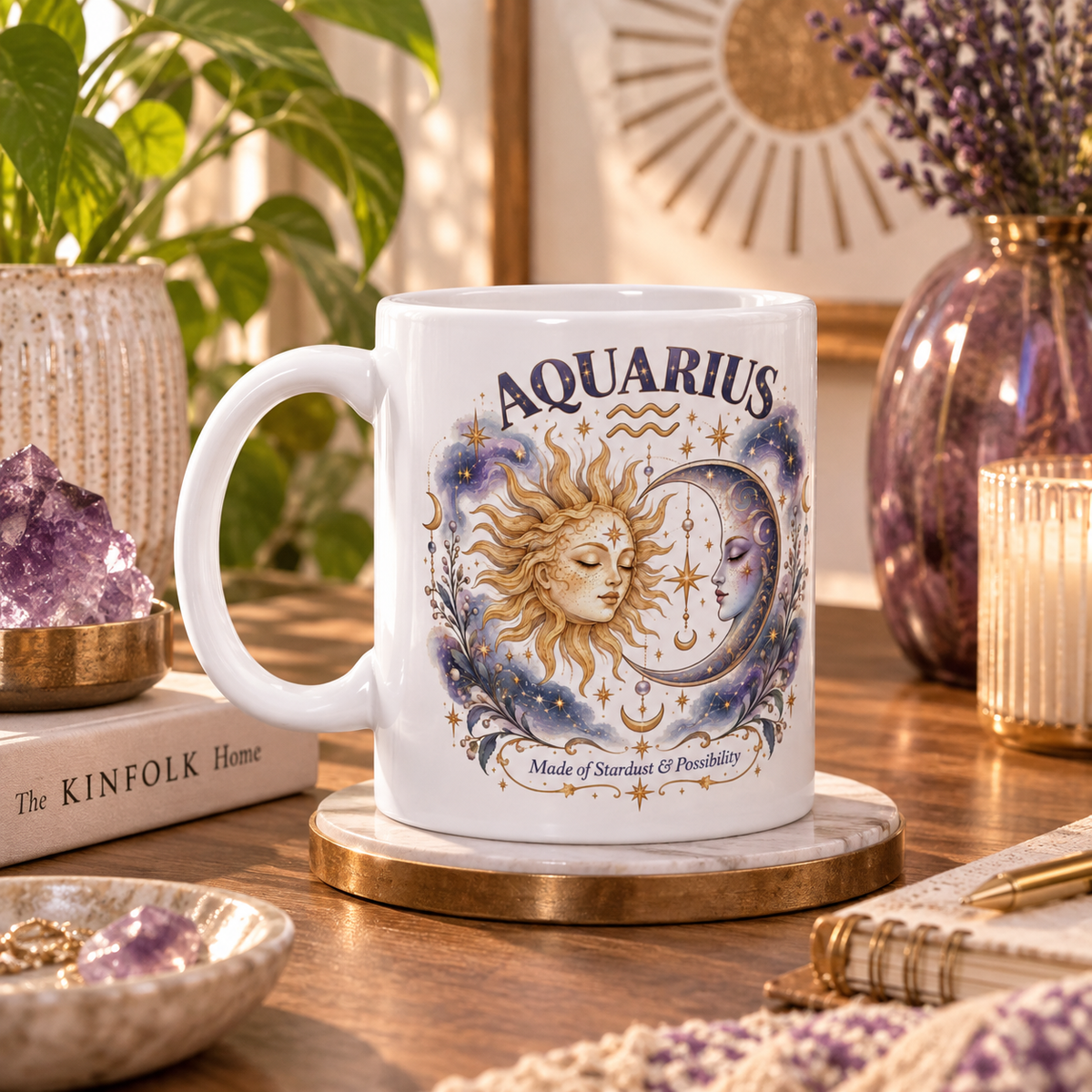 Aquarius Zodiac Mug 11oz and 15oz | Astrology Constellation Coffee Cup
