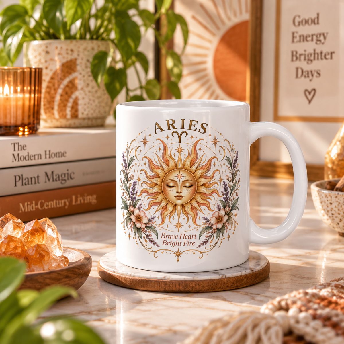 Aries Zodiac Mug 11oz and 15oz | Celestial Astrology Coffee Cup
