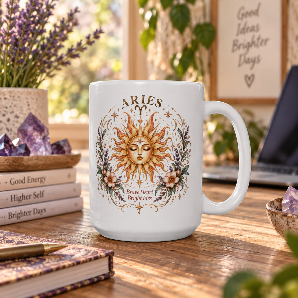 Aries Zodiac Mug 11oz and 15oz | Celestial Astrology Coffee Cup