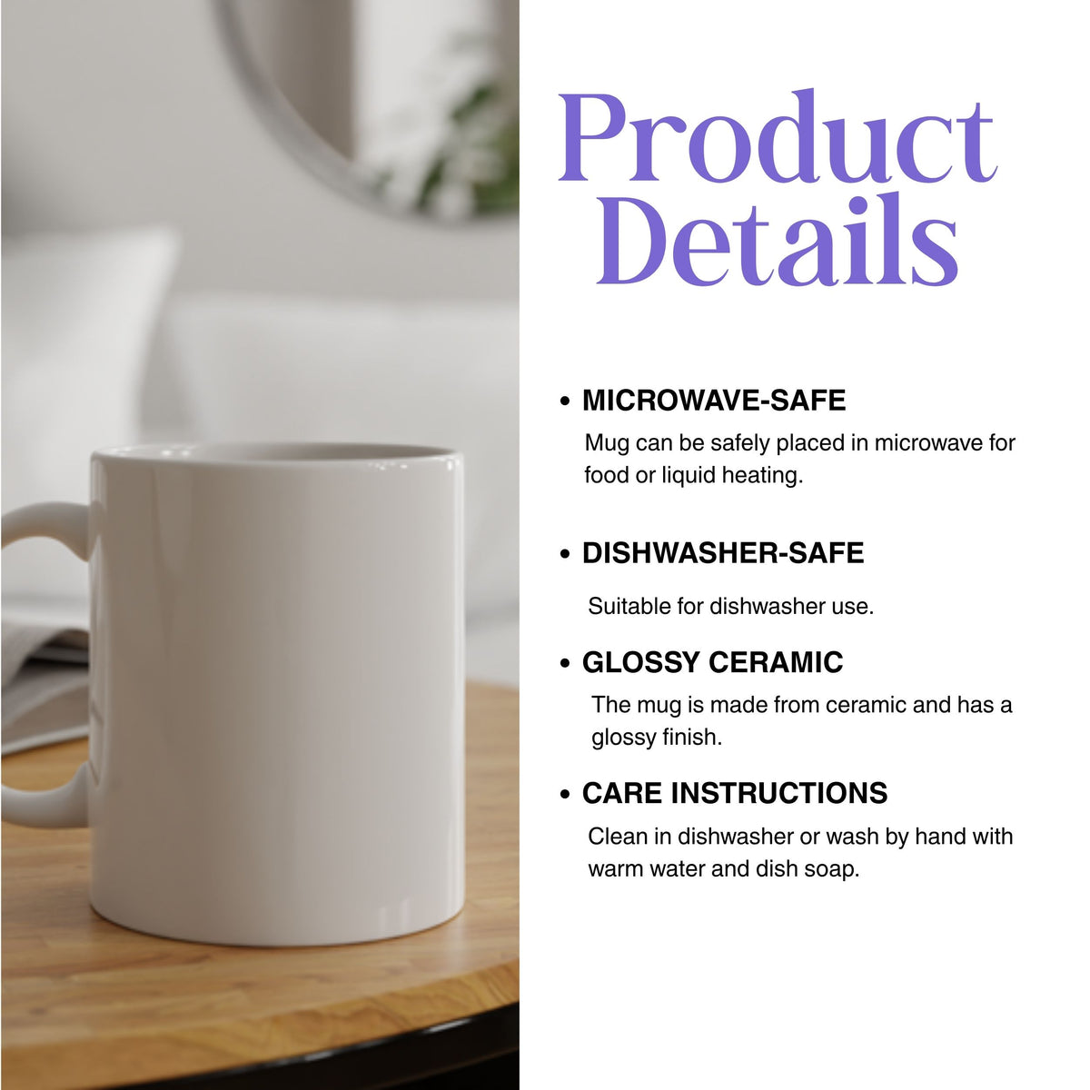 Inspirational Flower Self Care Affirmation Mug 11oz and 15oz