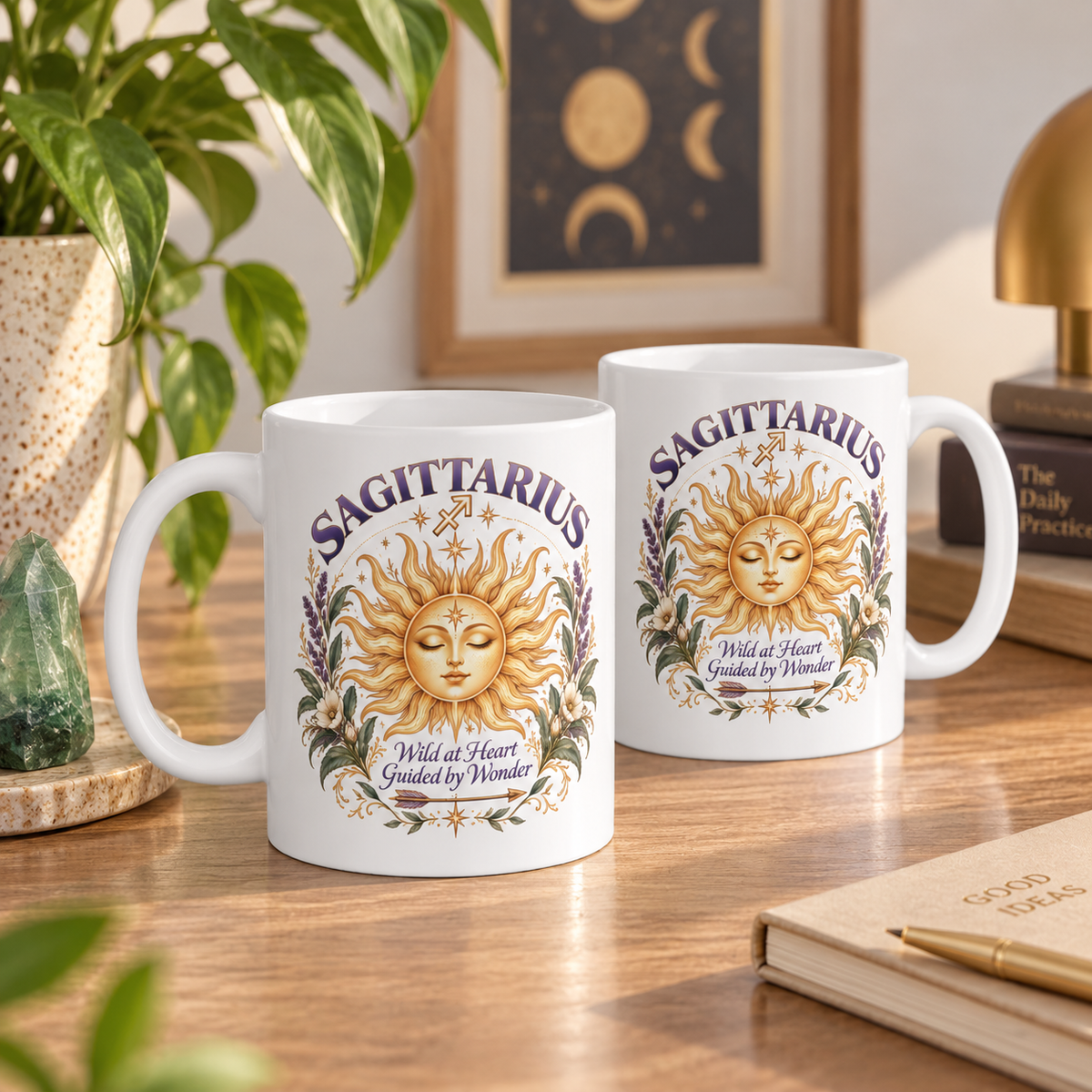 Sagittarius Zodiac Celestial Sun Mug 11oz and 15 oz Coffee Cup