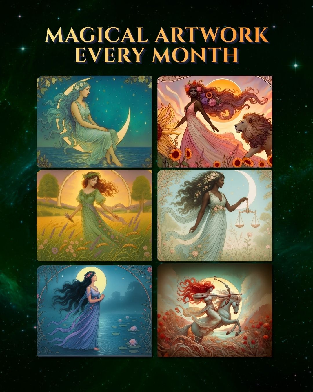 2027 Art Nouveau Goddess Astrology Calendar