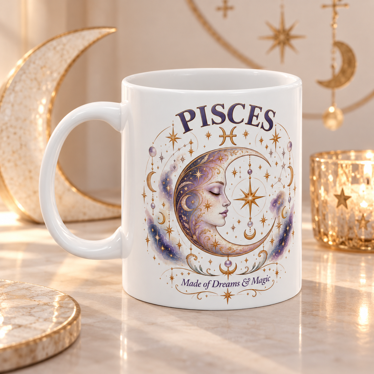 Pisces Zodiac Celestial Horoscope Coffee Mug 11oz and 15oz