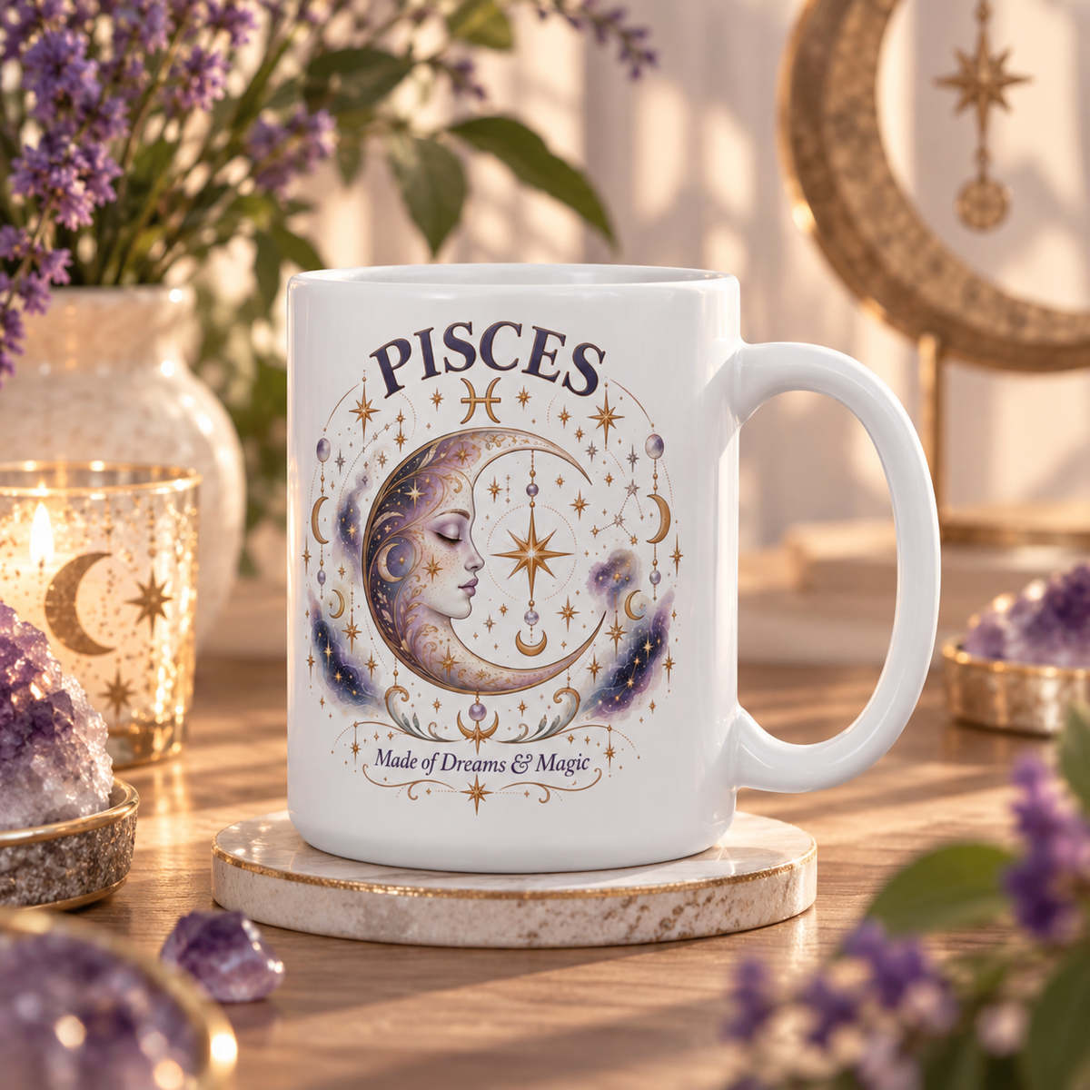 Pisces Zodiac Celestial Horoscope Coffee Mug 11oz and 15oz
