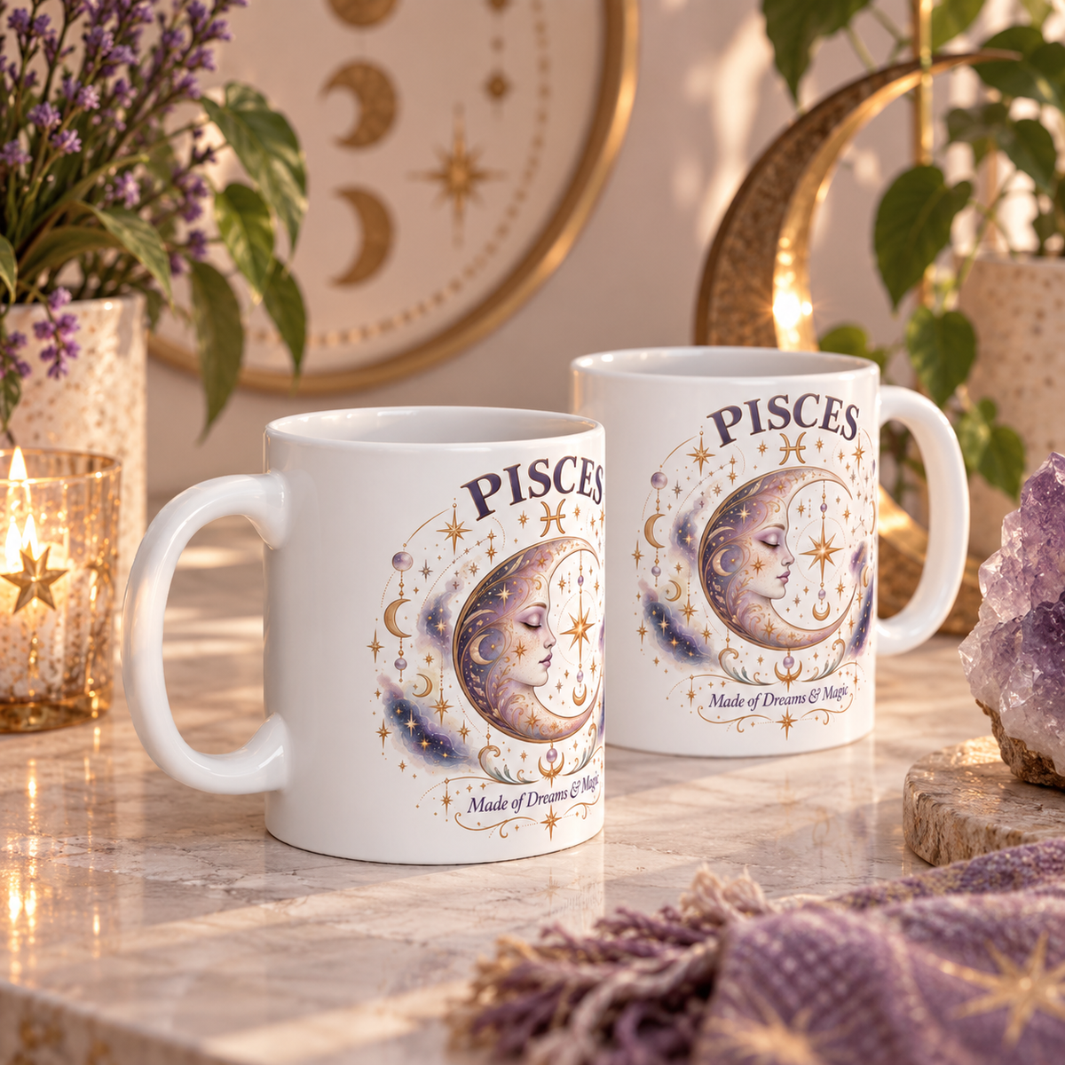 Pisces Zodiac Celestial Horoscope Coffee Mug 11oz and 15oz