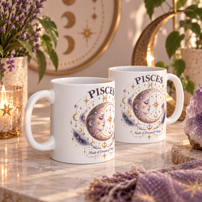 Pisces Zodiac Celestial Horoscope Coffee Mug 11oz and 15oz