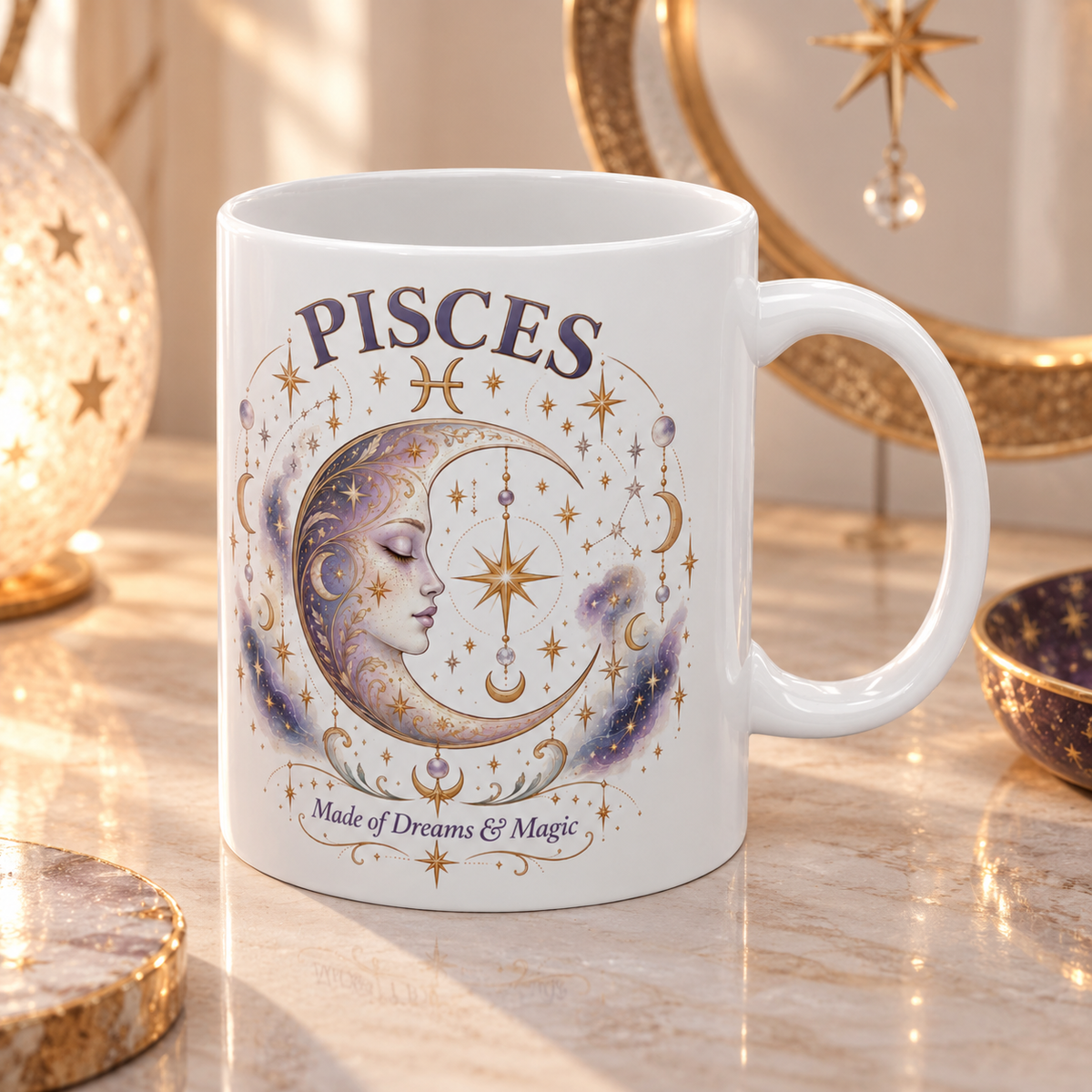 Pisces Zodiac Celestial Horoscope Coffee Mug 11oz and 15oz