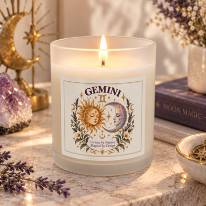 Gemini Zodiac Sun and Moon Astrology Candle 11oz
