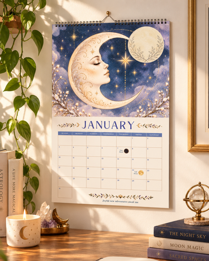 2027 Mystical Celestial Dreams -  Sun and Moon Wall Art Calendar
