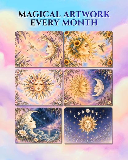 2027 Mystical Celestial Dreams -  Sun and Moon Wall Art Calendar