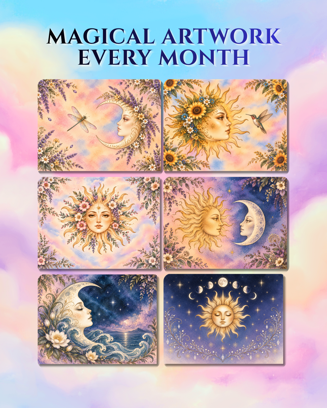 2027 Mystical Sun Boho Astrology Wall Calendar