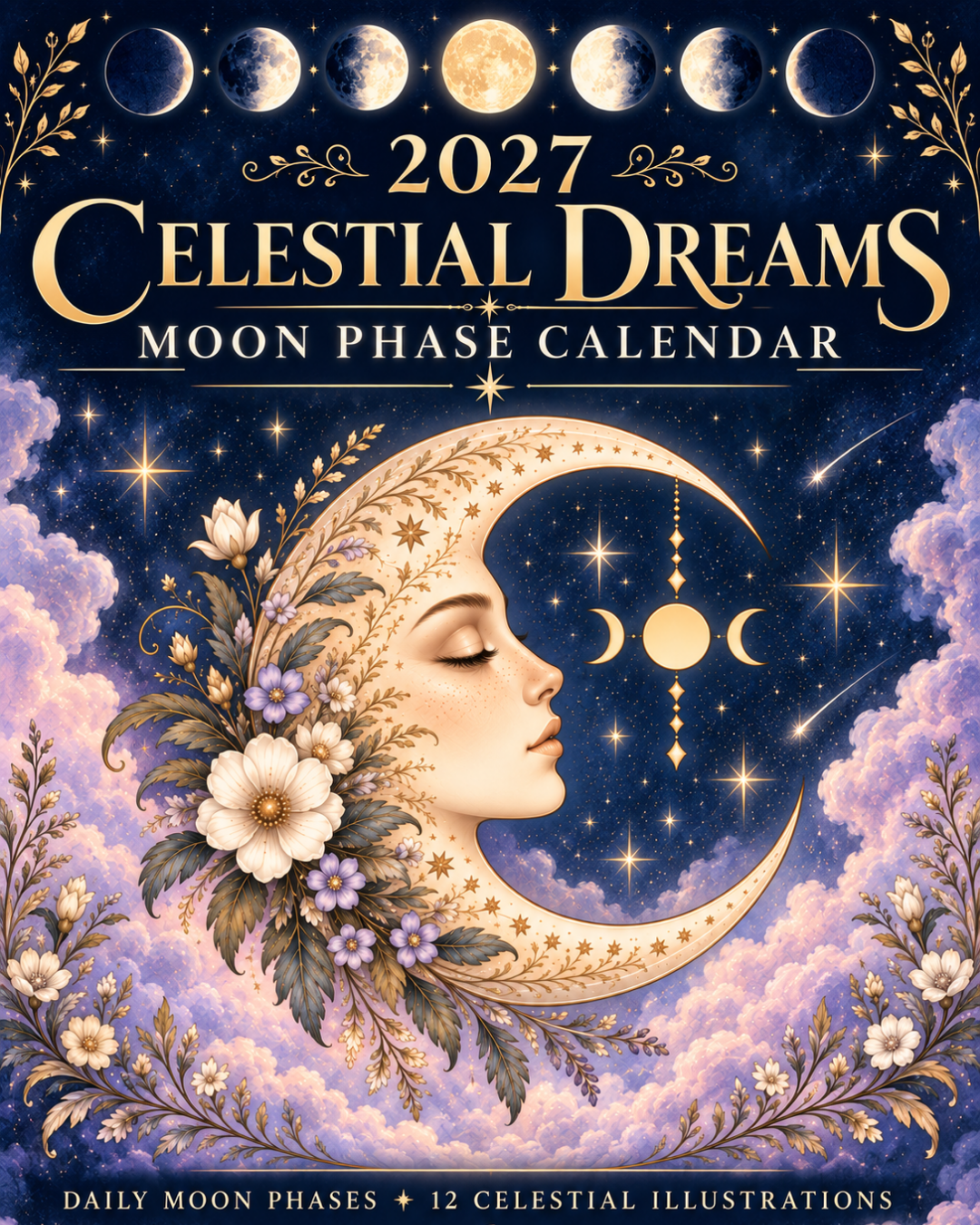 2027 Celestial Dreams Moon Phase Calendar