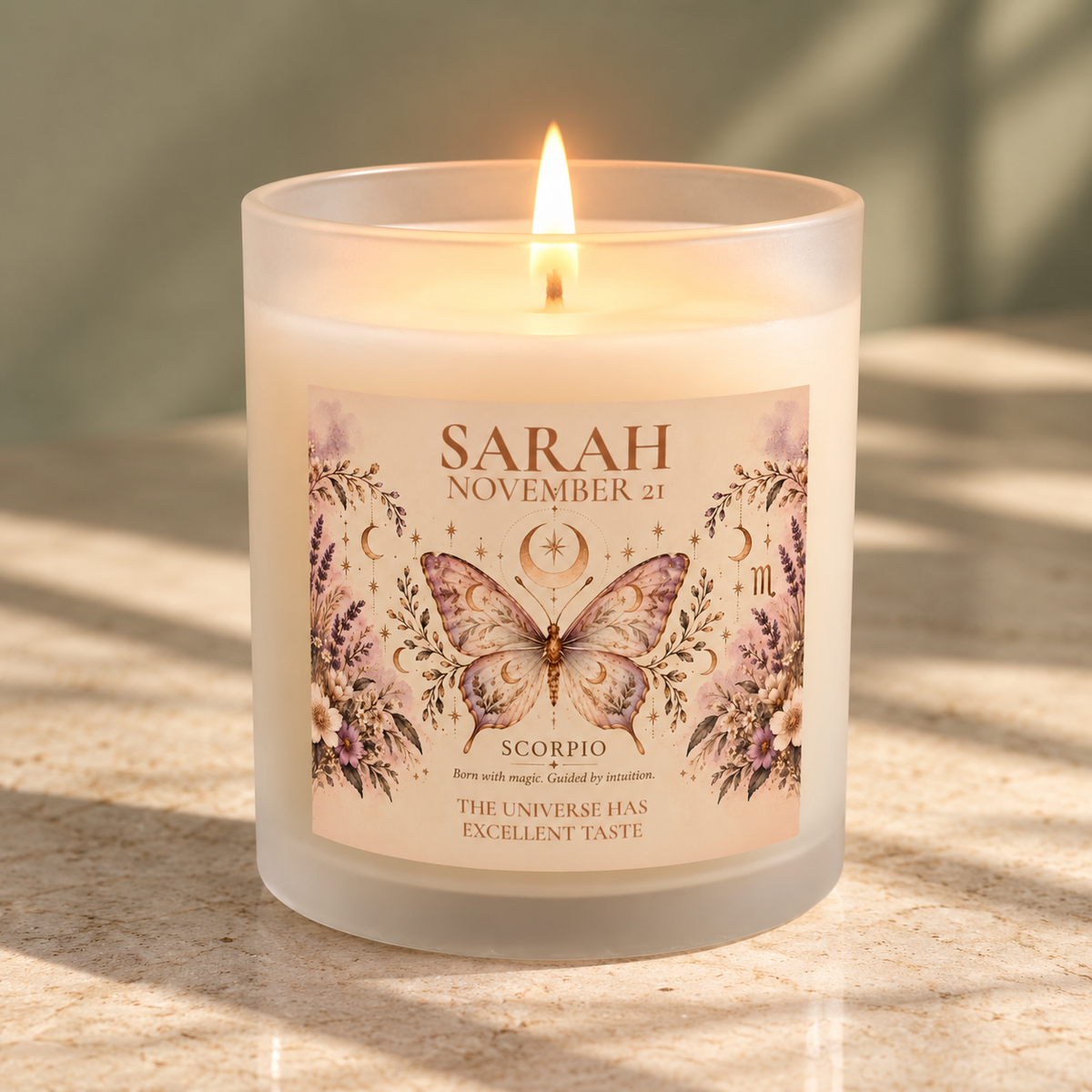 Personalized Gifts for Her Birthdate Candle