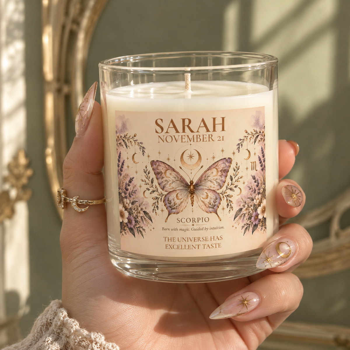 Personalized Gifts for Her Birthdate Candle