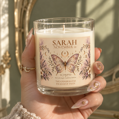 Personalized Gifts for Her Birthdate Candle