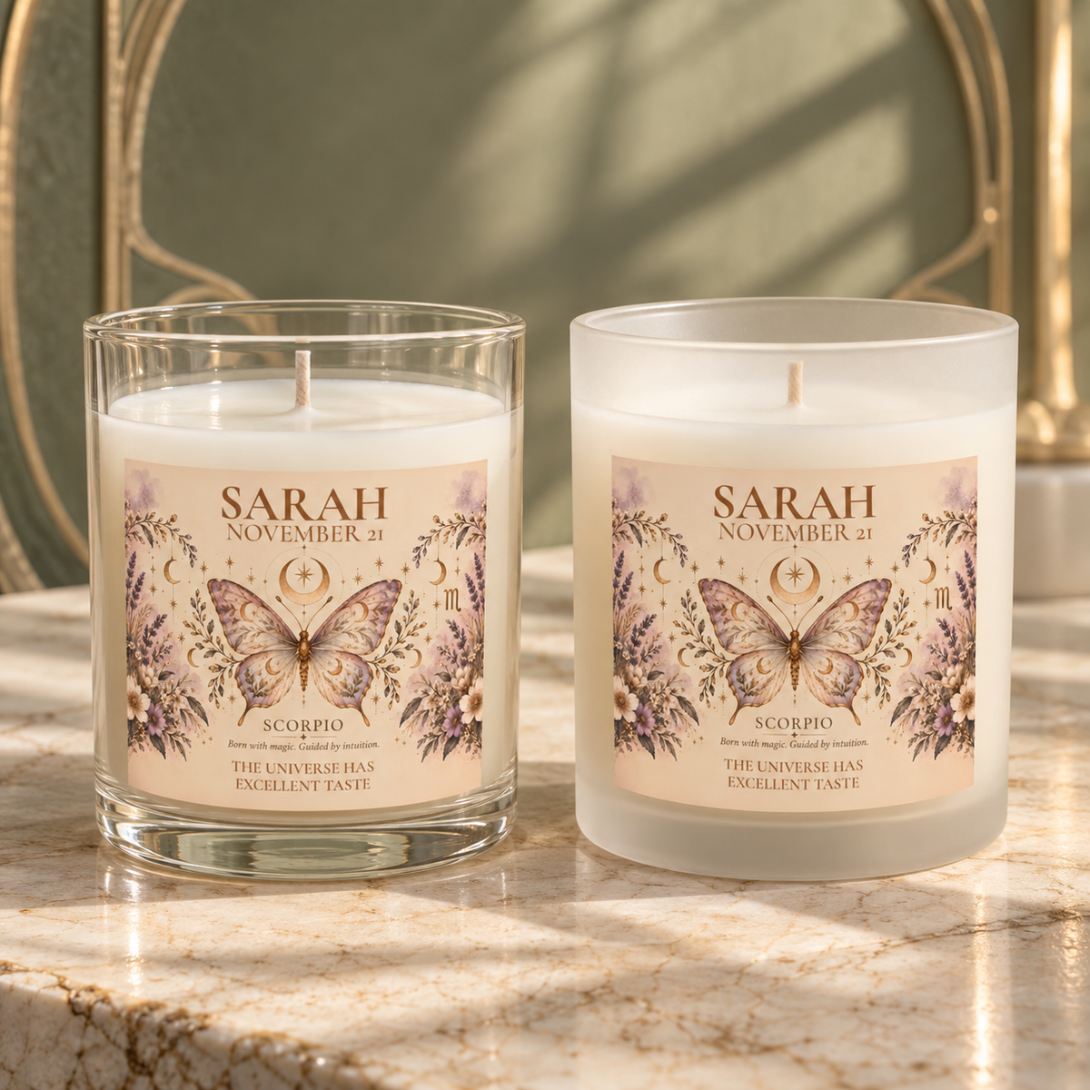 Personalized Gifts for Her Birthdate Candle