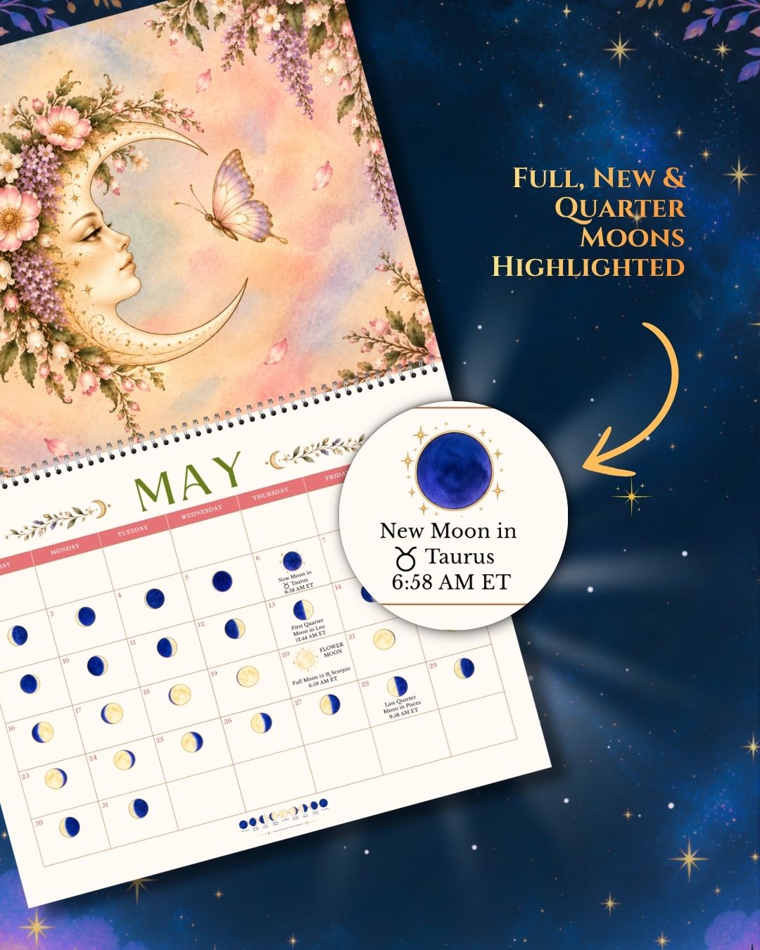 2027 Celestial Dreams Moon Phase Calendar