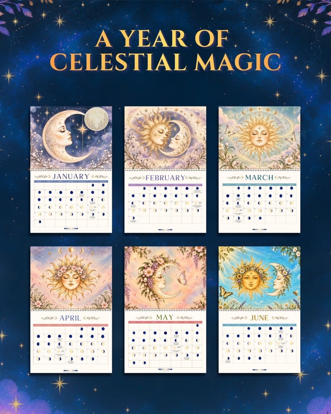 2027 Celestial Dreams Moon Phase Calendar