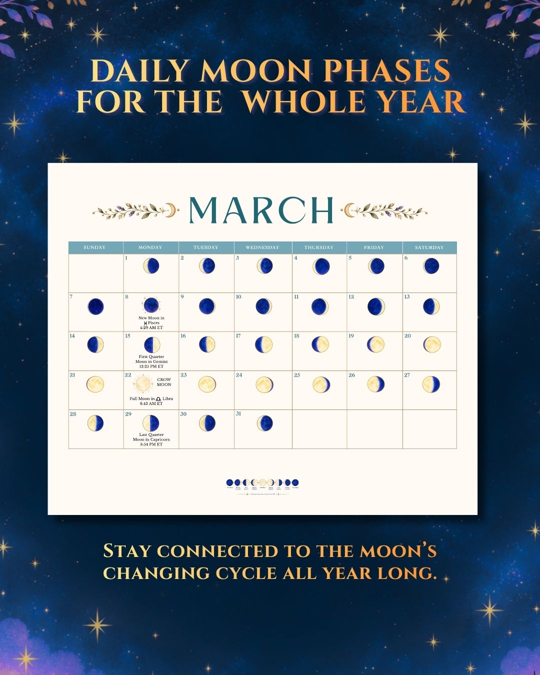 2027 Celestial Dreams Moon Phase Calendar