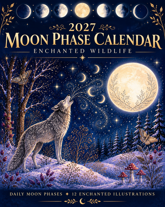 2027 Wildlife Daily Moon Phase Calendar