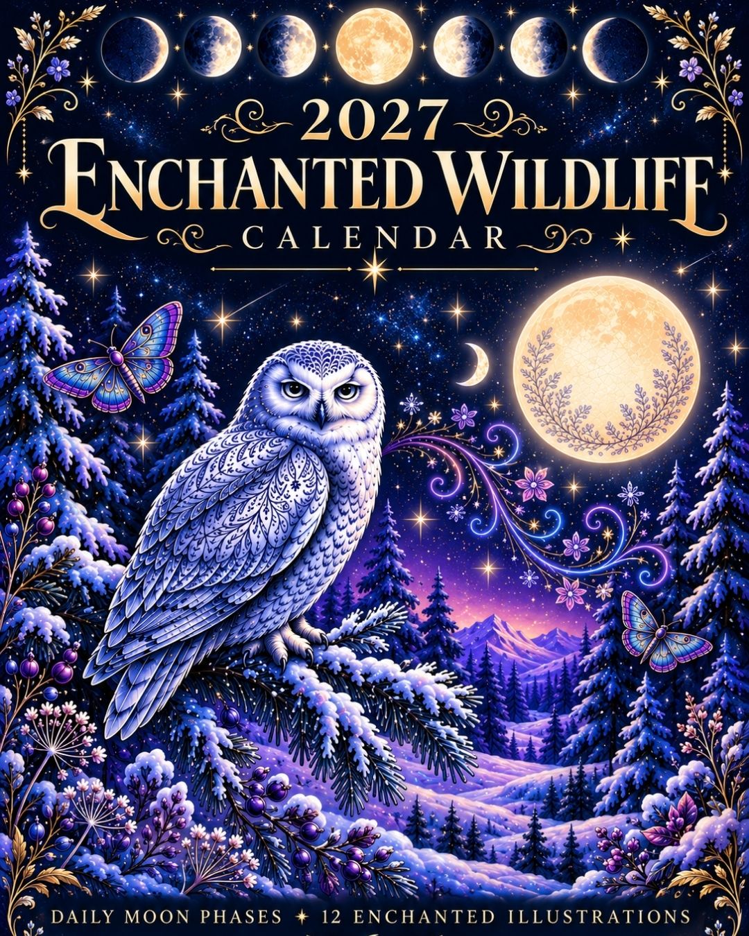 2027 Enchanted Wildlife Calendar | Illustrated Nature & Animal Wall Calendar