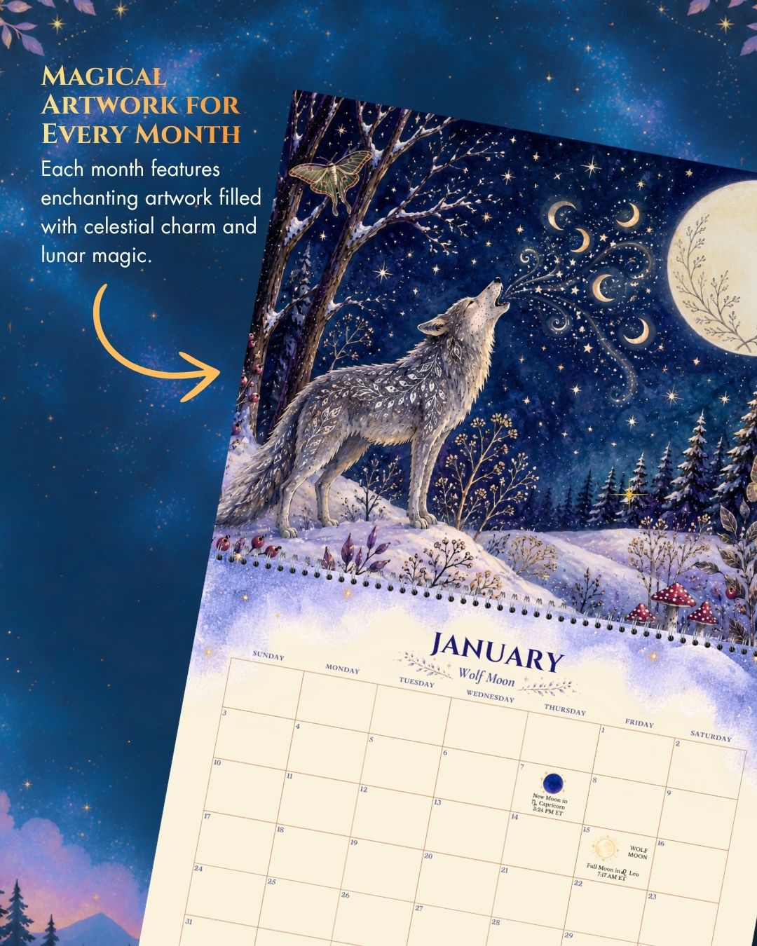 2027 Enchanted Wildlife Calendar | Illustrated Nature & Animal Wall Calendar