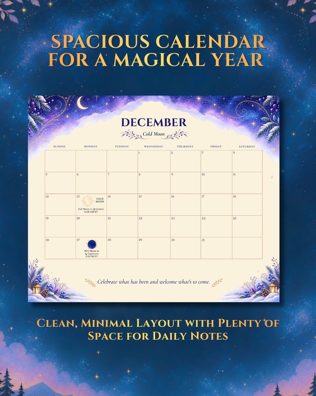 2027 Enchanted Wildlife Calendar | Illustrated Nature & Animal Wall Calendar
