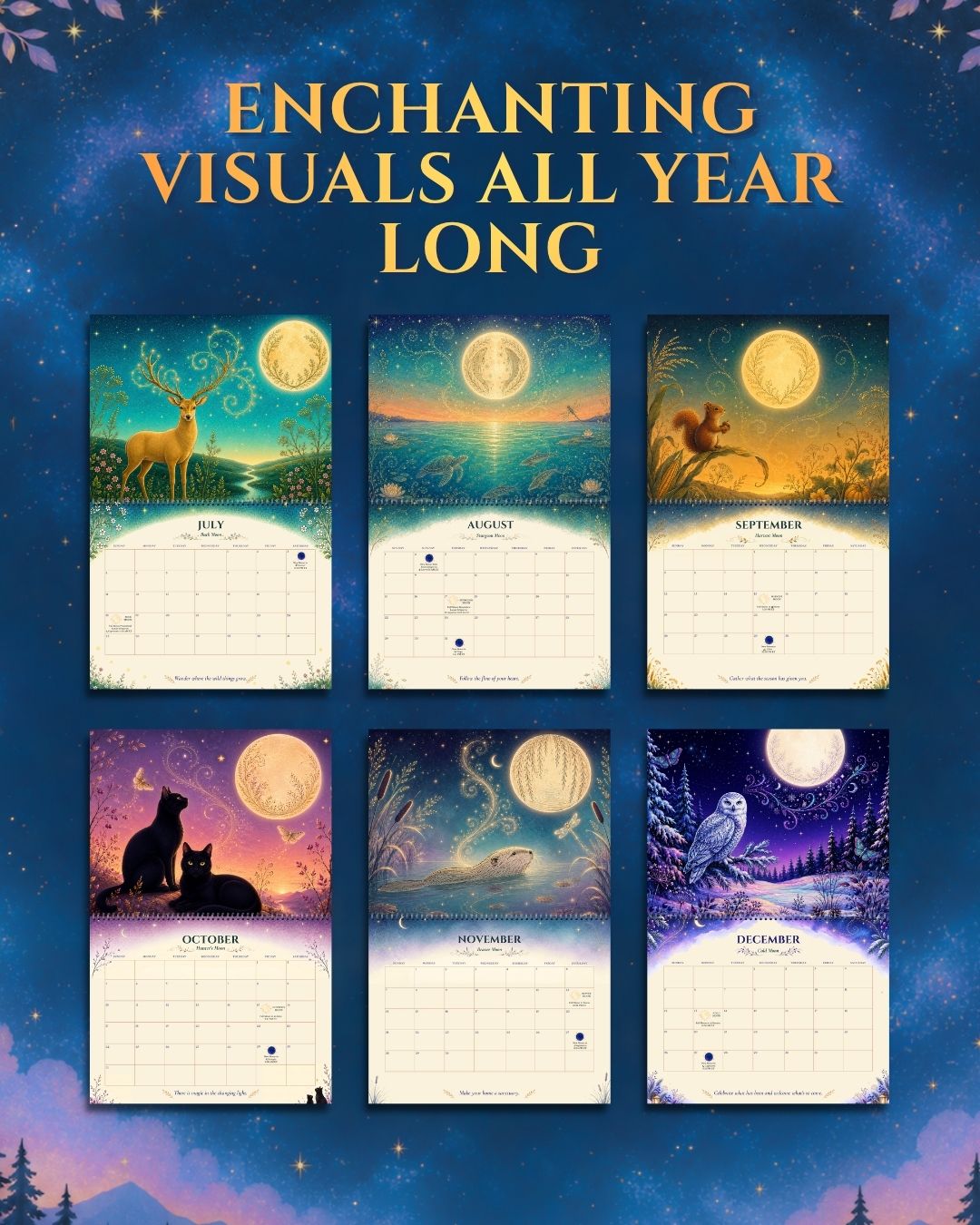 2027 Enchanted Wildlife Calendar | Illustrated Nature & Animal Wall Calendar