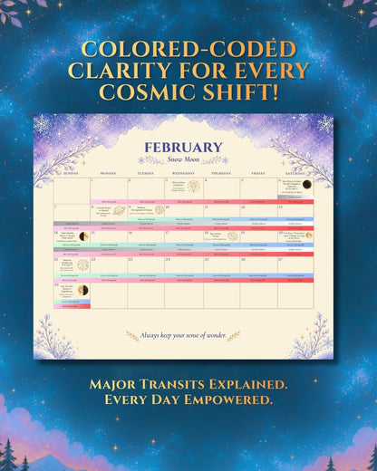 Enchanted Wildlife 2027 Astrology Calendar | Celestial Wall Calendar