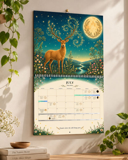 Enchanted Wildlife 2027 Astrology Calendar | Celestial Wall Calendar