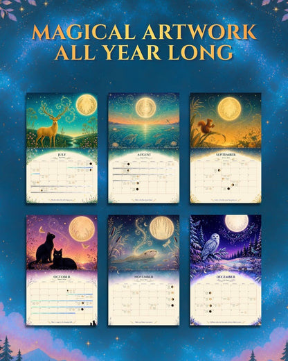 Enchanted Wildlife 2027 Astrology Calendar | Celestial Wall Calendar