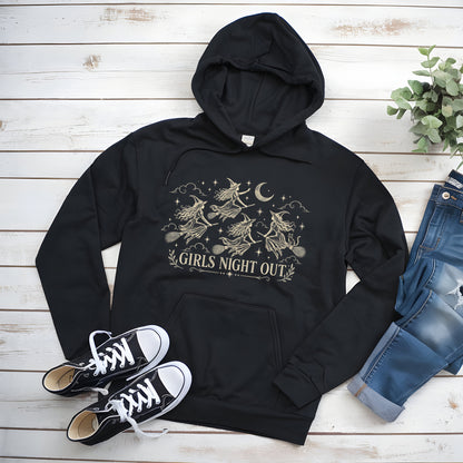 Girls Night Out Halloween Hoodie, Funny Witch Graphic Sweatshirt, Funny Halloween Pullover, Witchy Gift for Women, Spooky Season Outfit