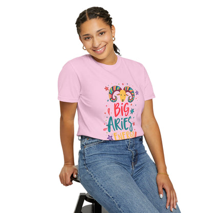 Big Aries Energy Tee – Colorful Fun Zodiac Shirt