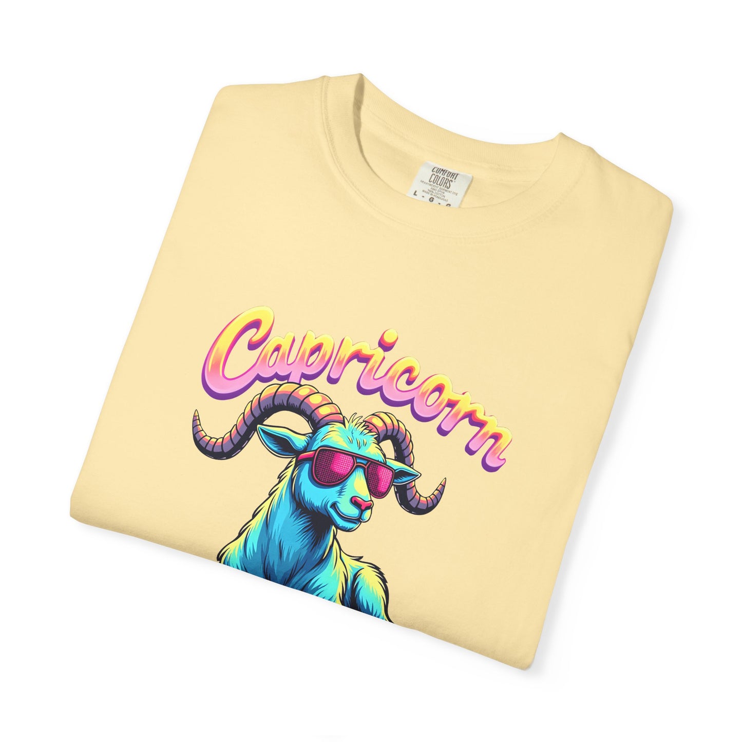 Capricorn G.O.A.T – Retro Neon Astrology Tee
