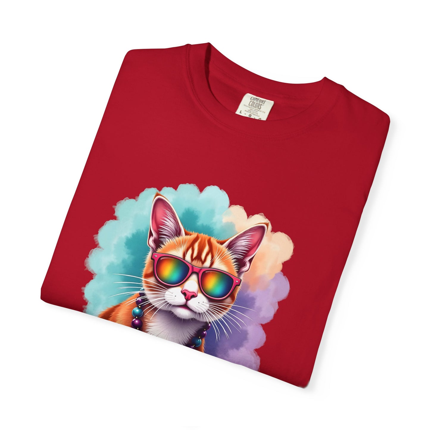 In My Aquarius Era – Rainbow Cat Vibes Tee