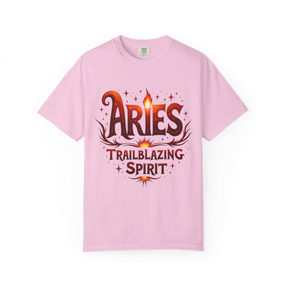 Aries Trailblazing Spirit Tee – Empowering Retro Zodiac Shirt