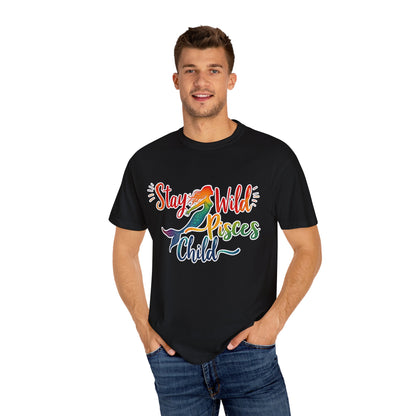 Stay Wild Pisces Child Tee – Colorful Mermaid Zodiac Shirt