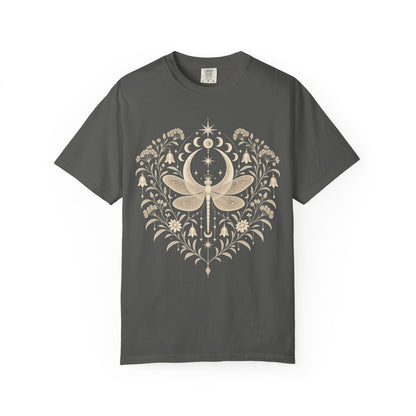 Boho Moon & Floral Mystic Dragonfly T-Shirt