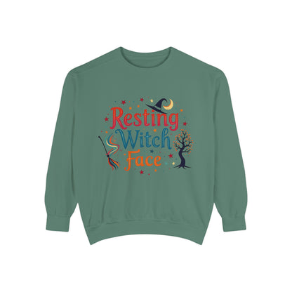 Resting Witch Face Sweatshirt – Retro Halloween Witch Pullover