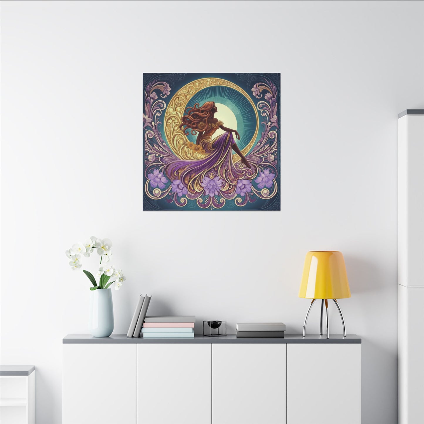 Star of the Moon | Glamorous Goddess Art Nouveau Wall Art