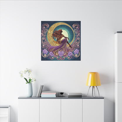 Star of the Moon | Glamorous Goddess Art Nouveau Wall Art