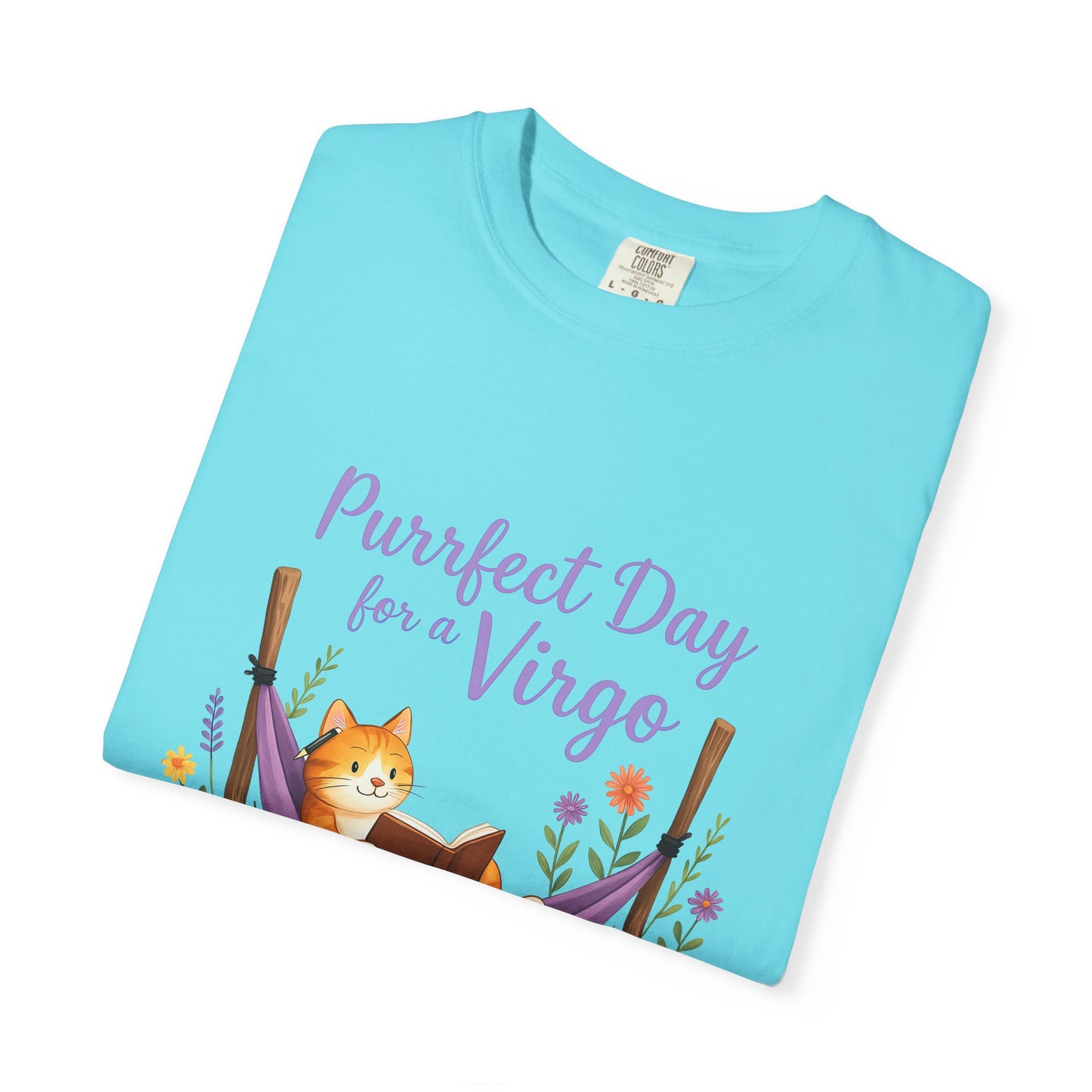 Purrfect Day for a Virgo Tee – Colorful Zodiac Cat Shirt