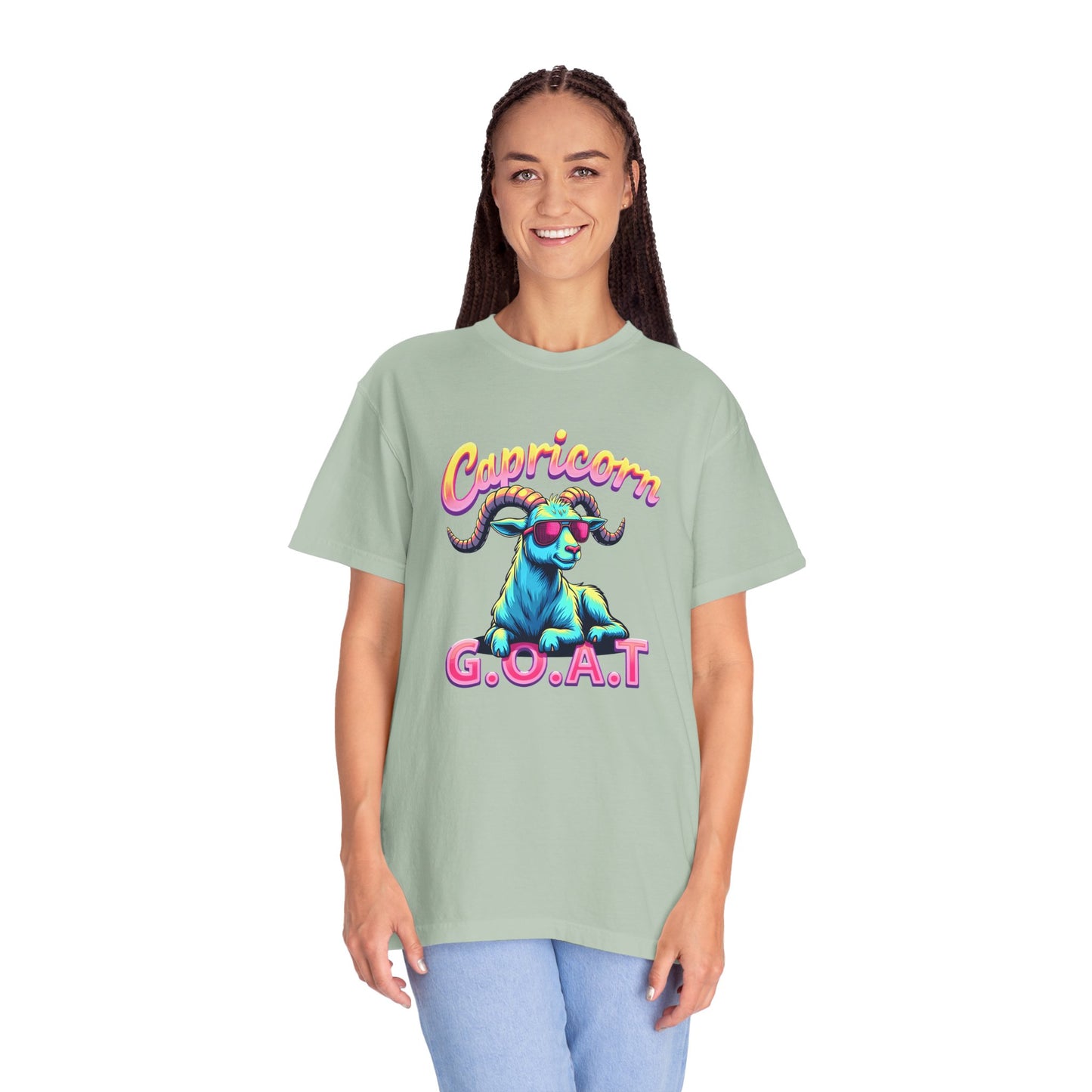 Capricorn G.O.A.T – Retro Neon Astrology Tee