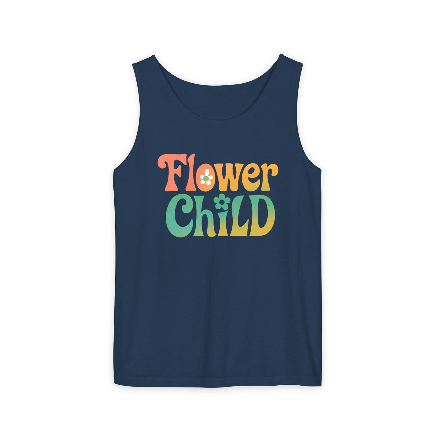 Flower Child - Boho Retro Style Sleeveless Tank (Unisex)