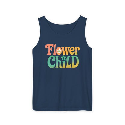Flower Child - Boho Retro Style Sleeveless Tank (Unisex)