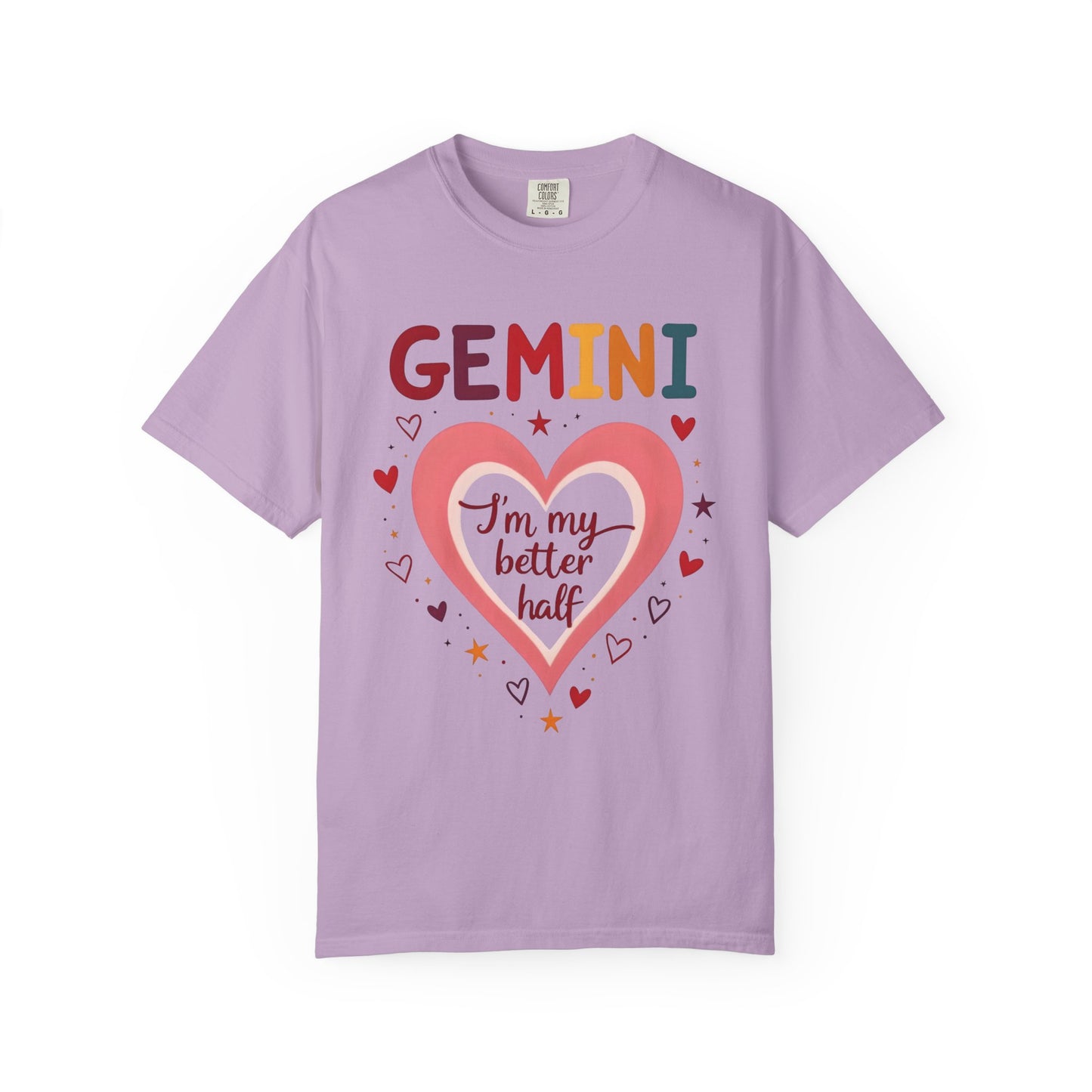 GEMINI I’m My Better Half Tee – Colorful Retro Zodiac Shirt